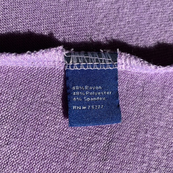 Asymmetrical Knit Tee in Lavender - Picture 4 of 14